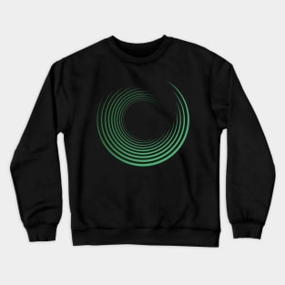 Green Curved Wave Crewneck Sweatshirt